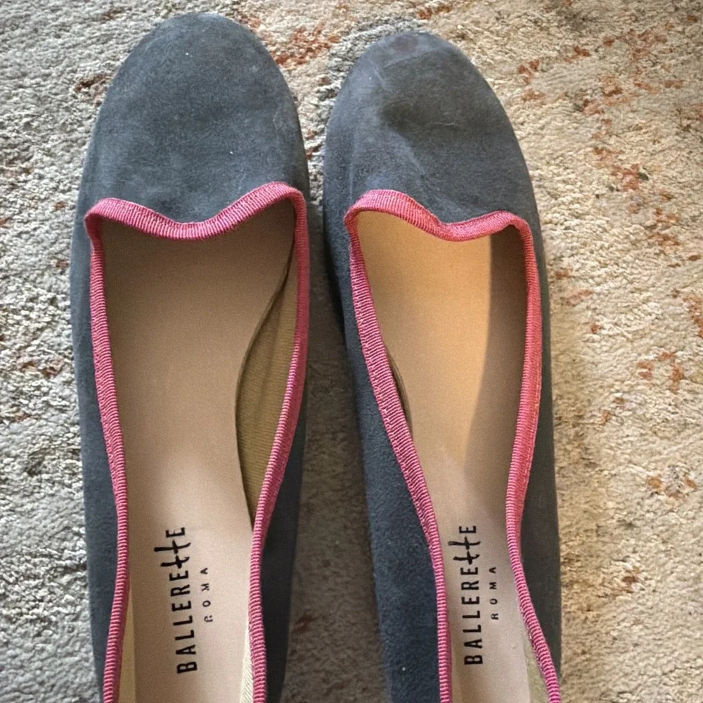 Ballerette Saba Suede Ballet Flats In Plum - Women's Size IT 41 (035-003-280)